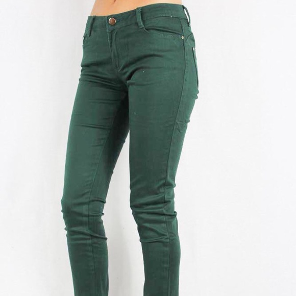hunter green skinny jeans